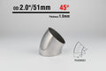 45° Mandrel Bends 304 high quality Stainless Steel Nightlife accessories