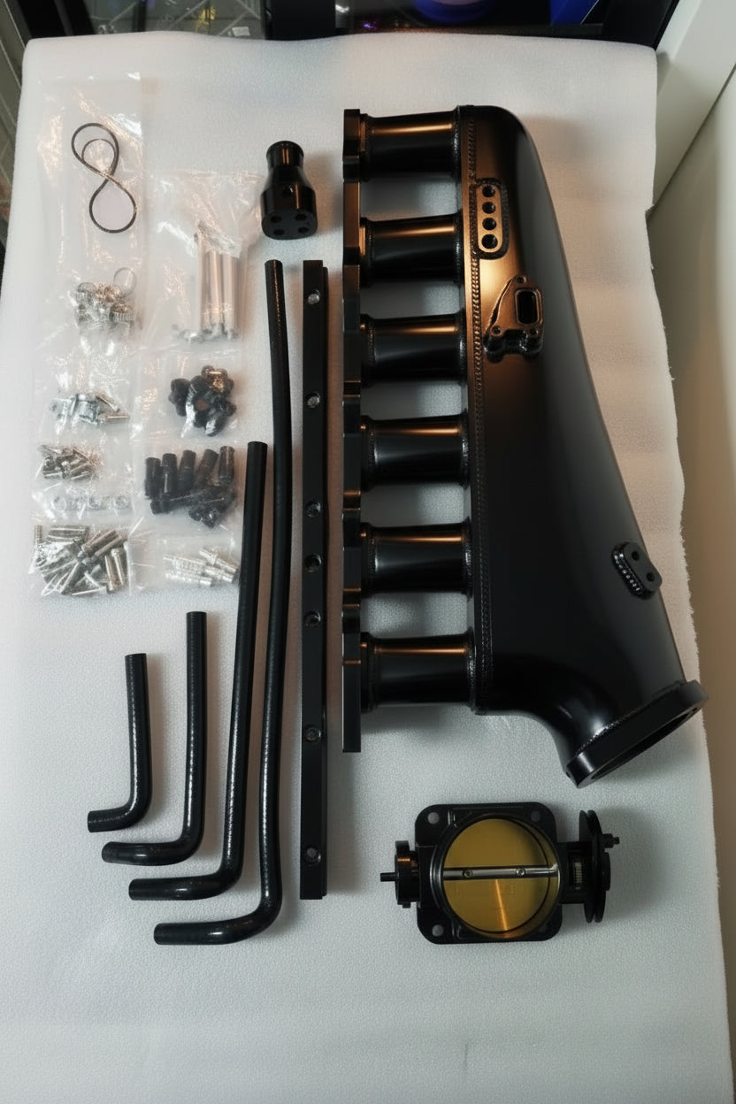 RB25det Intake Manifold +Throttle body+ Fuel Rail Kit Nightlife accessories